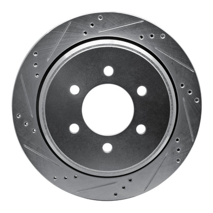 R1 Concepts R1 02-06 Ford Expedition Rear Left Drilled & Slotted Silver Brake Rotor