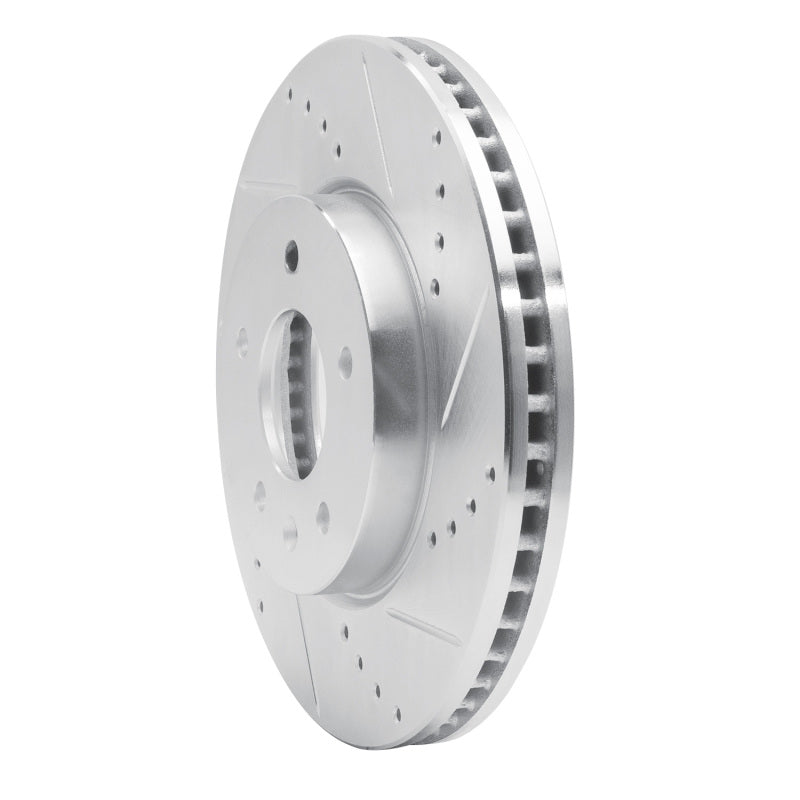 R1 Concepts R1 07-15 Chevrolet Equinox Front Right Drilled & Slotted Silver Brake Rotor