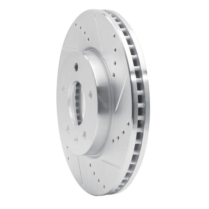 R1 Concepts R1 07-15 Chevrolet Equinox Front Right Drilled & Slotted Silver Brake Rotor
