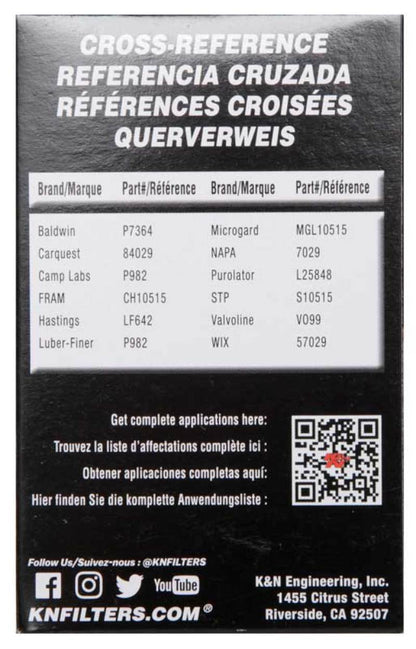 K&N Engineering K&N Performance Oil Filter for Hyundai/Kia 3.8L V6, 4.6L/5.0L V8