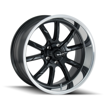 Ridler Wheels Ridler 650 18x9.5 / 5x120.65 BP / 0mm Offset / 83.82mm Hub Matte Black Polished Wheel
