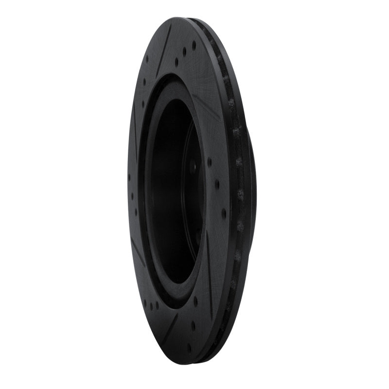 R1 Concepts R1 17-25 Nissan X-Trail (Mexico) Rear Right Drilled & Slotted Black Brake Rotor