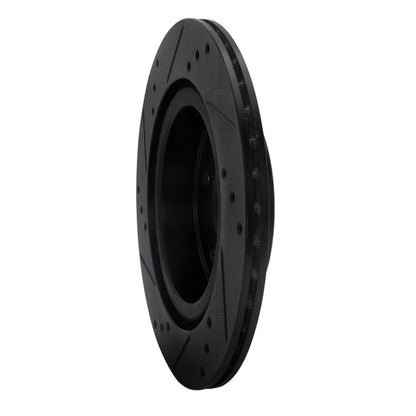R1 Concepts R1 17-25 Nissan X-Trail (Mexico) Rear Right Drilled & Slotted Black Brake Rotor