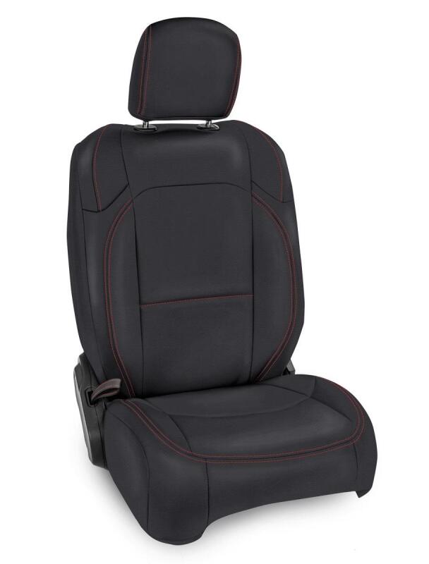 PRP Seats PRP 2018+ Jeep Wrangler JL/2 door/Rubicon  Front Seat Covers (Pair) - Black with Red Stitching