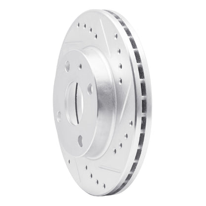 R1 Concepts R1 90-01 Ford Escort Front Right Drilled & Slotted Silver Brake Rotor
