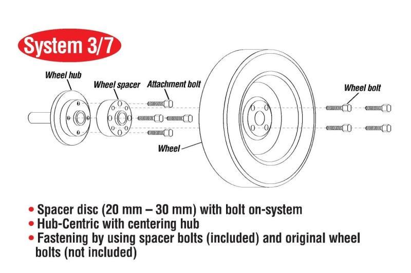 Eibach Pro-Spacer System 30mm Black Spacer - 2015 Ford Mustang Ecoboost / V6 / GT