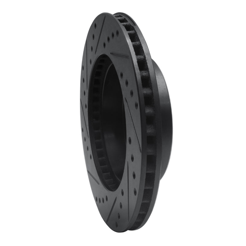 R1 Concepts R1 75-79 Ford LTD Left Rear Drilled & Slotted Black Brake Rotor