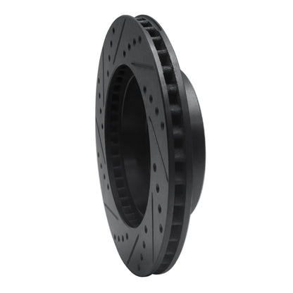 R1 Concepts R1 75-79 Ford LTD Left Rear Drilled & Slotted Black Brake Rotor