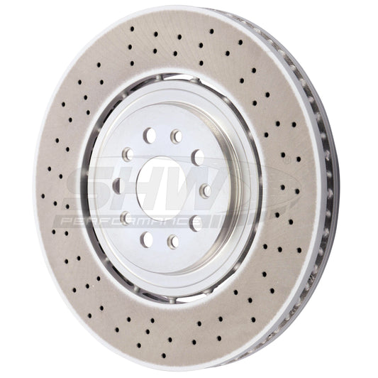 SHW Performance SHW 19-20 Maserati Levante GTS 3.8L w/Brembo Front Cross-Drilled LW Brake Rotor (670037769)