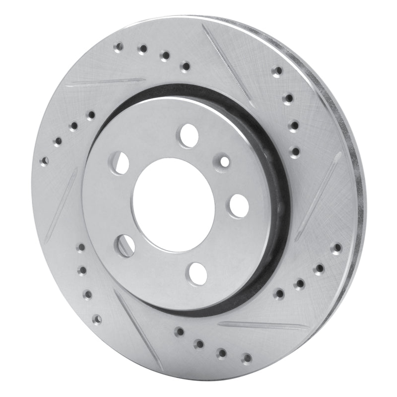 R1 Concepts R1 00-06 Audi TT Quattro Rear Right Drilled & Slotted Silver Brake Rotor