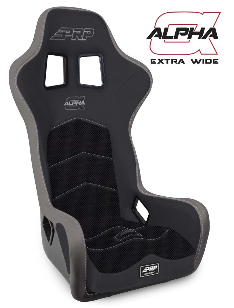 PRP Seats PRP Alpha Composite Seat/Extra Wide- Black/Grey