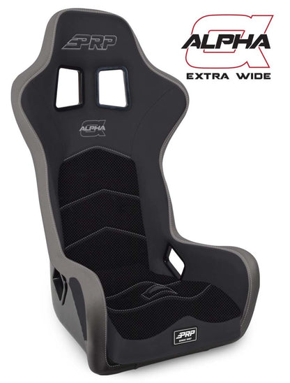 PRP Seats PRP Alpha Composite Seat/Extra Wide- Black/Grey