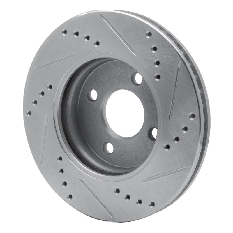 R1 Concepts R1 03-10 Chevrolet Cobalt Front Left Drilled & Slotted Silver Brake Rotor
