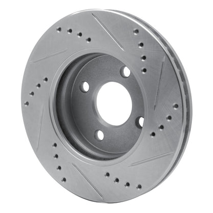 R1 Concepts R1 03-10 Chevrolet Cobalt Front Left Drilled & Slotted Silver Brake Rotor