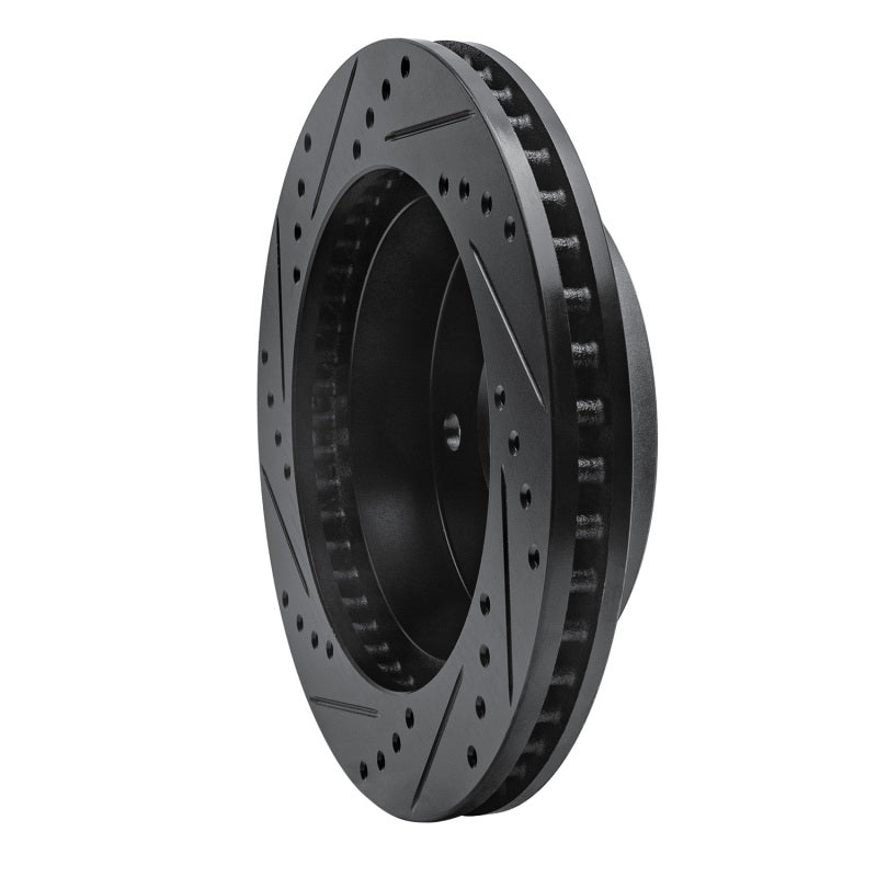 R1 Concepts R1 00-02 Dodge Ramcharger (Mexico) Front Right Drilled & Slotted Black Brake Rotor