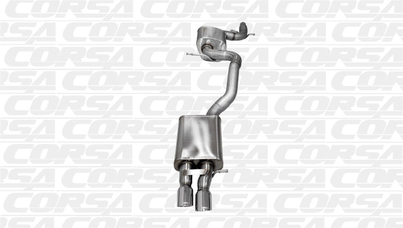 CORSA Performance Corsa 06-10 Volkswagen GLI Mk5 Black Touring 3.0in Cat-Back Single Rear Exitn Black Pro-Series