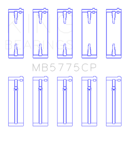 King Engine Bearings Isuzu 4HK1 (Housing Bore +.010) (Size 0.25 Oversized) Main Bearing Set