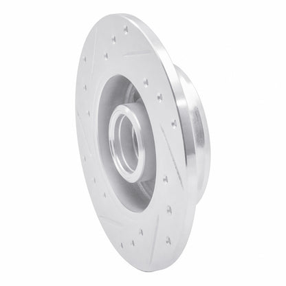 R1 Concepts R1 92-98 Volkswagen Golf Rear Right Drilled & Slotted Silver Brake Rotor