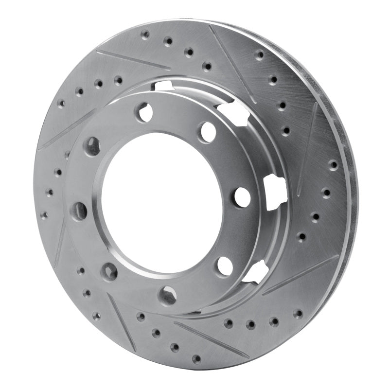 R1 Concepts R1 75-93 Dodge W200 Front Right Drilled & Slotted Silver Brake Rotor