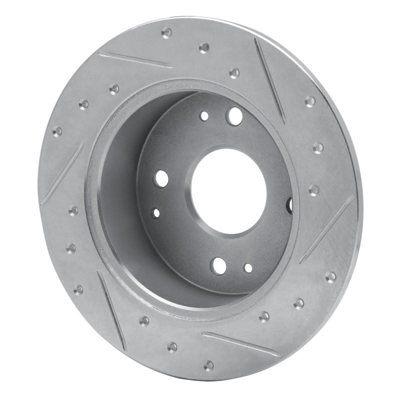 R1 Concepts R1 95-98 Acura TL Rear Left Drilled & Slotted Silver Brake Rotor