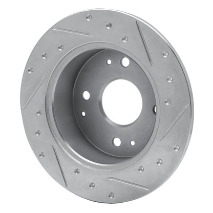 R1 Concepts R1 95-98 Acura TL Rear Left Drilled & Slotted Silver Brake Rotor