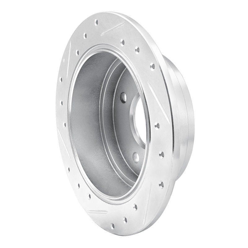 R1 Concepts R1 90-92 Infiniti M30 Rear Right Drilled & Slotted Silver Brake Rotor