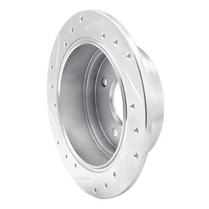 R1 Concepts R1 90-92 Infiniti M30 Rear Right Drilled & Slotted Silver Brake Rotor