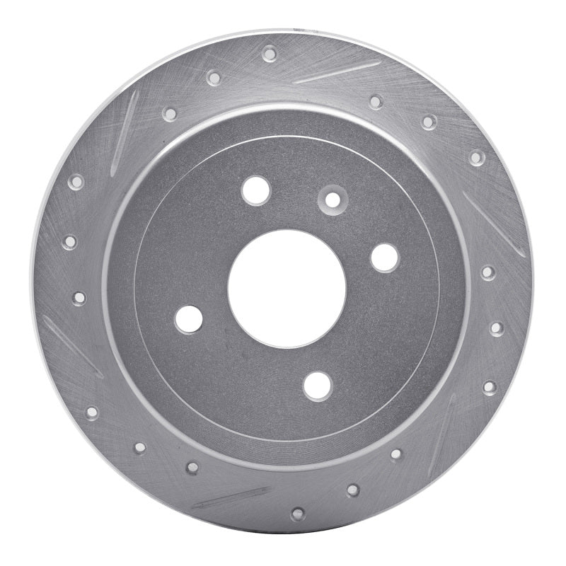 R1 Concepts R1 99-02 Daewoo Nubira Rear Left Drilled & Slotted Silver Brake Rotor