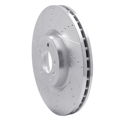 R1 Concepts R1 18-25 Land Rover Defender 90 Front Left Drilled & Slotted Silver Brake Rotor