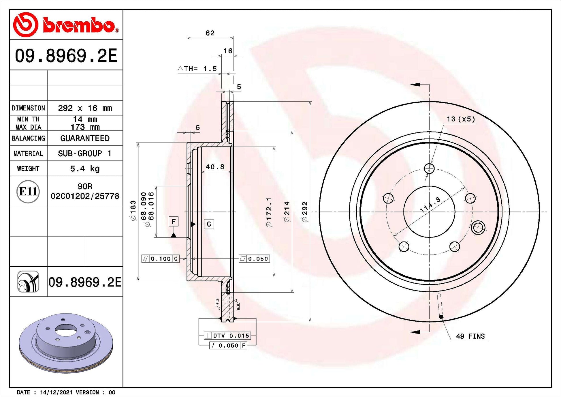 BBP 15312BBP Disc Brake Caliper Repair Kit