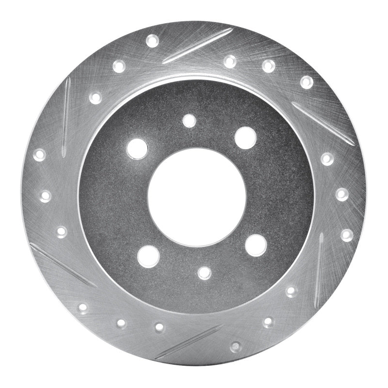 R1 Concepts R1 92-96 Dodge COLT Rear Left Drilled & Slotted Silver Brake Rotor