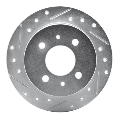 R1 Concepts R1 92-96 Dodge COLT Rear Left Drilled & Slotted Silver Brake Rotor