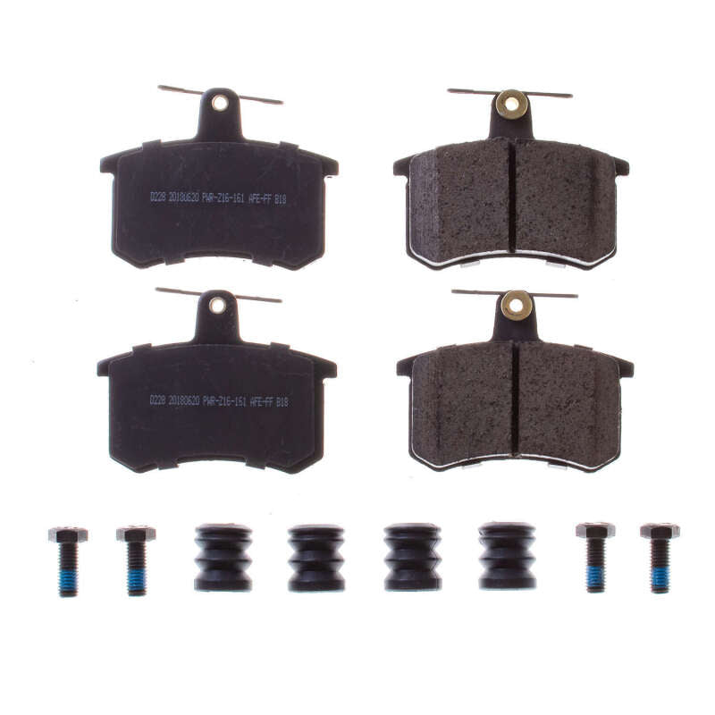 PowerStop Power Stop 88-92 Audi 80 Rear Z17 Evolution Ceramic Brake Pads w/Hardware