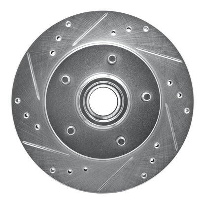 R1 Concepts R1 79-81 Buick Century Front Left Drilled & Slotted Silver Brake Rotor