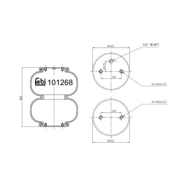 FEBI FE101268 Air Suspension Bellow