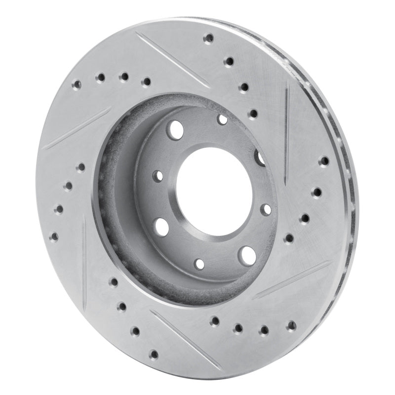 R1 Concepts R1 86-91 Acura Integra Front Left Drilled & Slotted Silver Brake Rotor