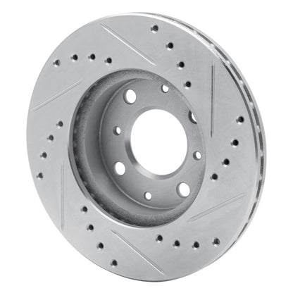 R1 Concepts R1 86-91 Acura Integra Front Left Drilled & Slotted Silver Brake Rotor