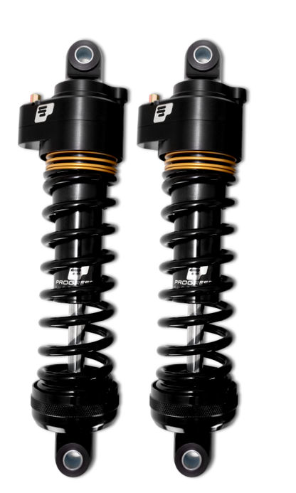 Progressive Harley Ultra Low-QPS 944 Series Shocks, 12.5in, 11in Ride Height Standard - Black/Gold
