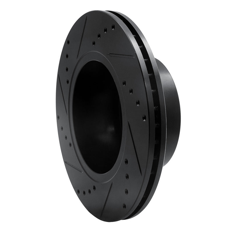 R1 Concepts R1 99-04 Land Rover Discovery Front Right Drilled & Slotted Black Brake Rotor