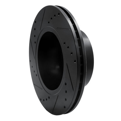 R1 Concepts R1 99-04 Land Rover Discovery Front Right Drilled & Slotted Black Brake Rotor