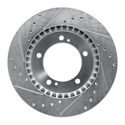R1 Concepts R1 99-08 Chevrolet Tracker Front Right Drilled & Slotted Silver Brake Rotor