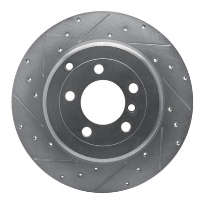 R1 Concepts R1 03-05 Land Rover Range Rover Rear Left Drilled & Slotted Silver Brake Rotor