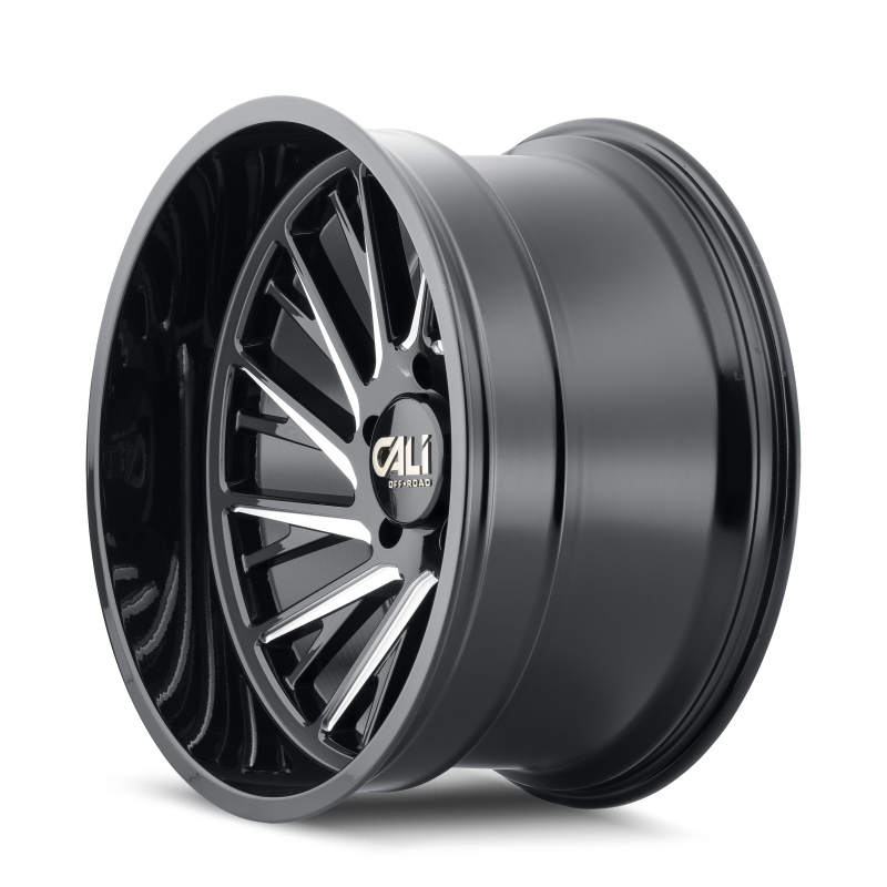 Cali Off-Road 9114 Purge 24x14 / 6x139.7 BP / -76mm Offset / 106mm Hub Gloss Black Milled Wheel