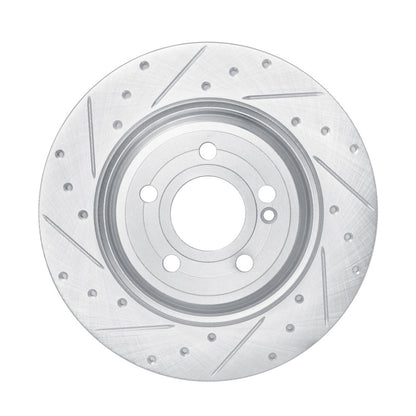 R1 Concepts R1 2020-2025 Mercedes-Benz EQB 300 Rear Left Drilled & Slotted Silver Brake Rotor