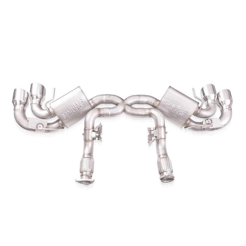 Stainless Works 20-21 Chevrolet Corvette C8 6.2L Legend Cat-Back Exhaust w/ Polished Tips