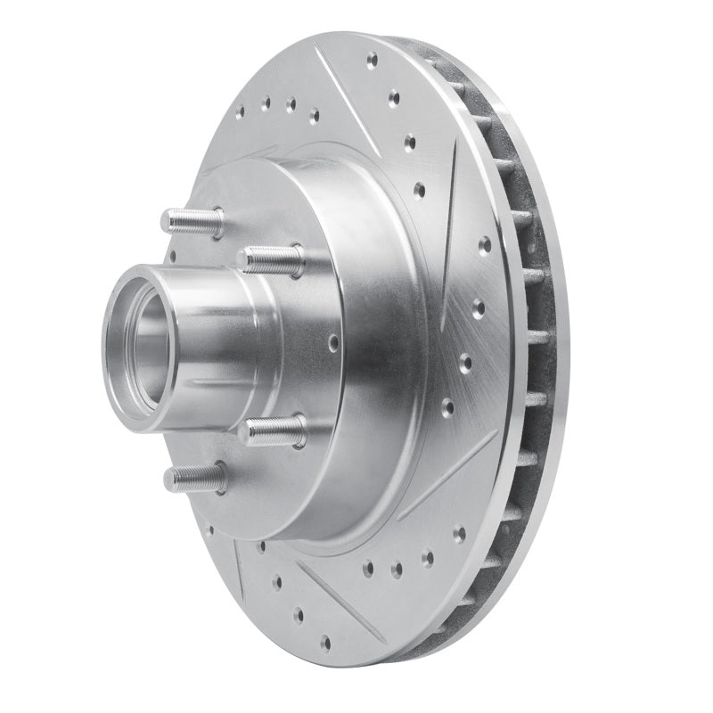 R1 Concepts R1 93-95 Chevrolet G10 Front Right Drilled & Slotted Silver Brake Rotor