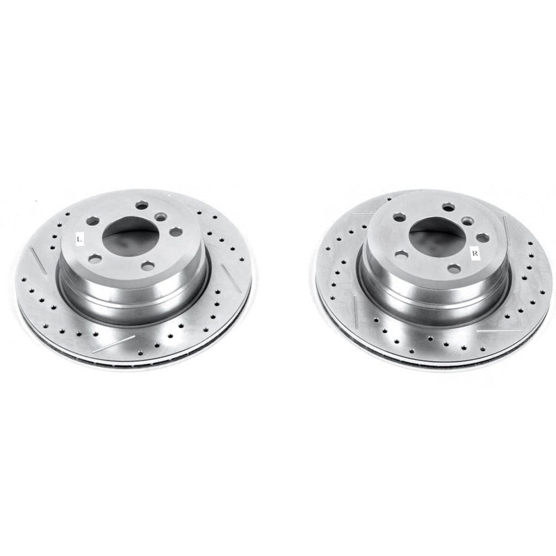 PowerStop Power Stop 07-18 BMW X5 Rear Evolution Drilled & Slotted Rotors - Pair