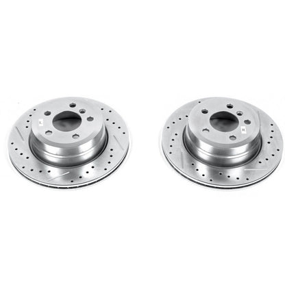 PowerStop Power Stop 07-18 BMW X5 Rear Evolution Drilled & Slotted Rotors - Pair