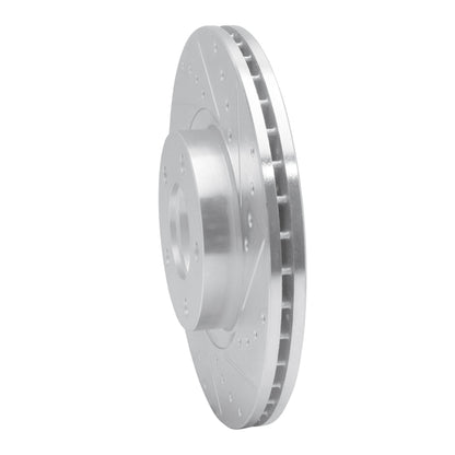 R1 Concepts R1 04-15 Mazda 3 Front Right Drilled & Slotted Silver Brake Rotor