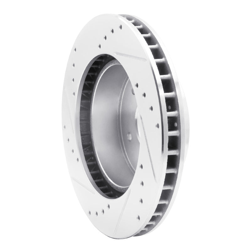 R1 Concepts R1 63-82 Chevrolet Corvette Front Right Drilled & Slotted Silver Brake Rotor